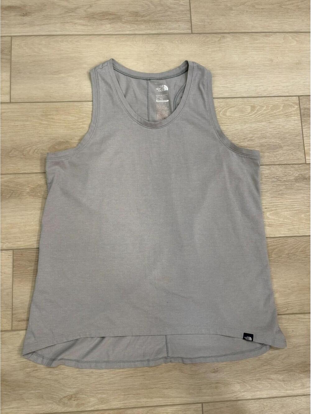 Women's North Face Light Gray Racer Back Work Out Tank Top Size XL